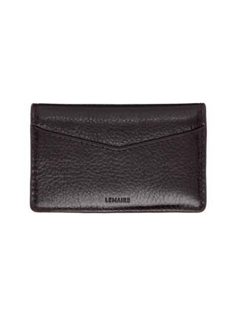 Lemaire Brown Gear Pocket Organizer Card Holder