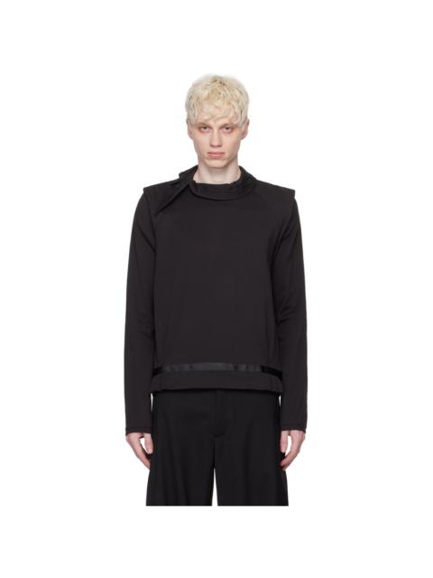 Kiko Kostadinov Black Wrapped Collar Sweater