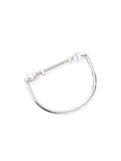polished-finish screw-closure bracelet