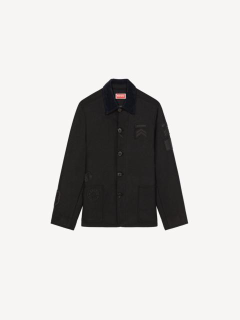KENZO Wool workwear jacket with badges