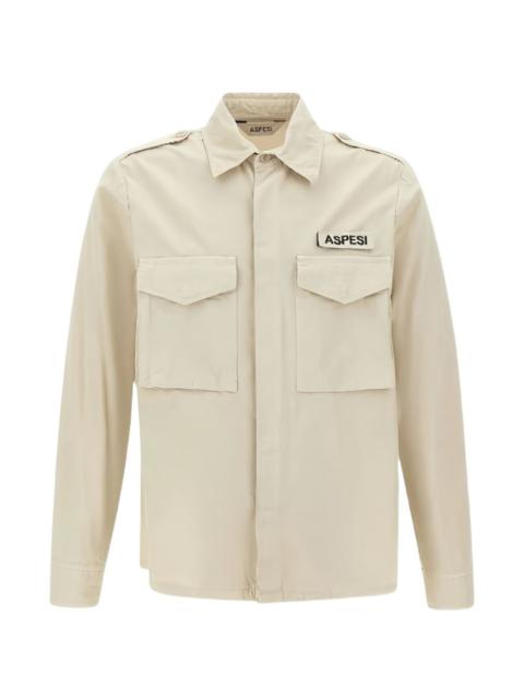 Aspesi logo-patch shirt