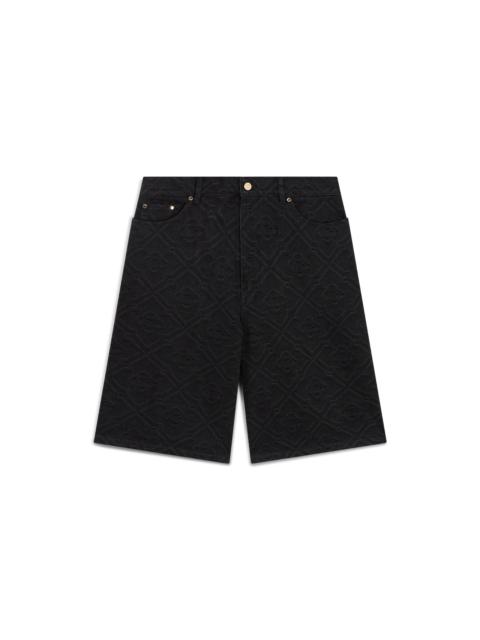 CASABLANCA Laser Monogram Denim Shorts