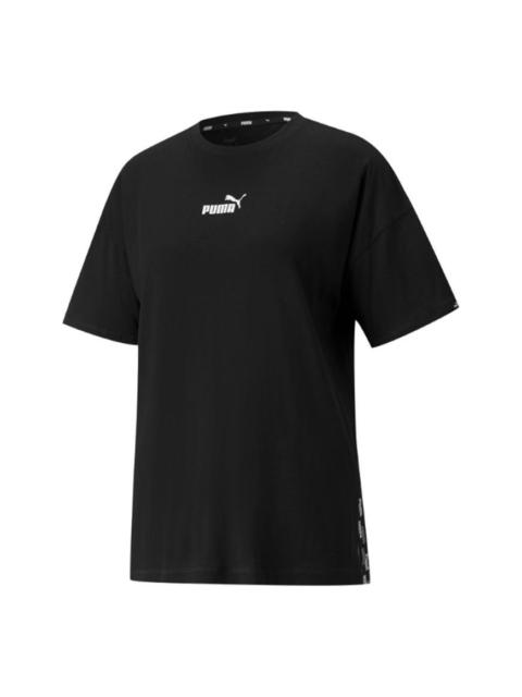 PUMA (WMNS) PUMA Power Logo Printing Round NeckSport Short Sleeve Black 847703-01