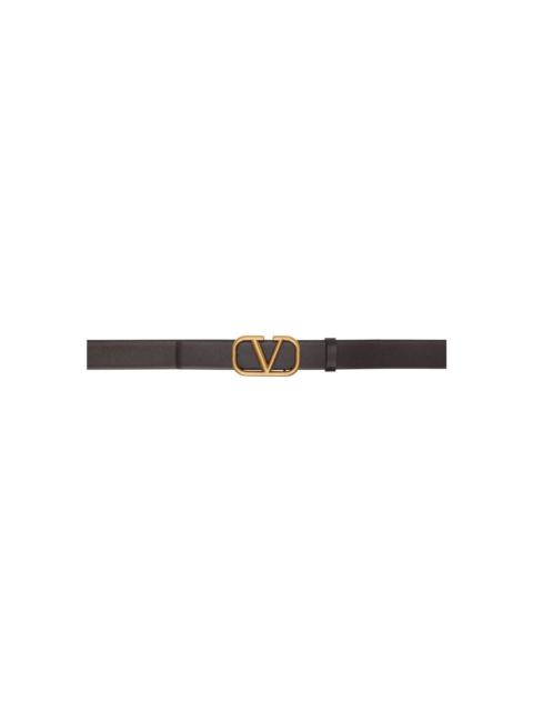 Brown VLogo Signature Belt