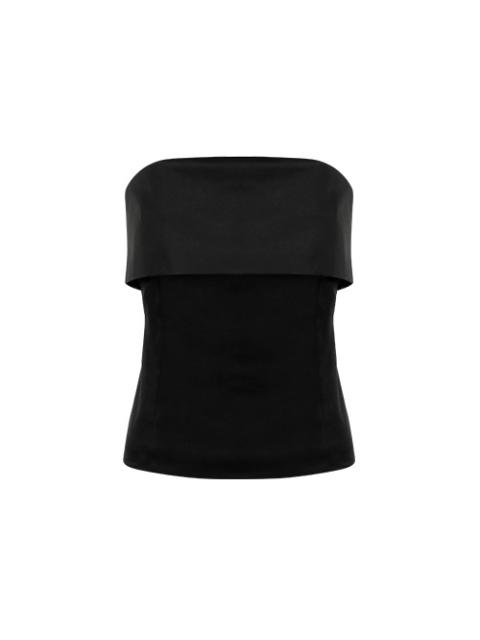 entire studios LAP TOP WOVEN BLACK SATEEN