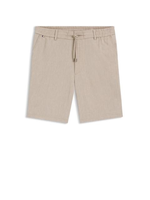 BOSS LINEN-BLEND SHORTS IN A MODERN FIT