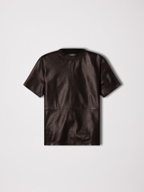 AMIRI LEATHER STRONG SHOULDER TEE