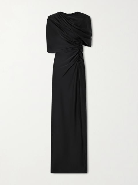 Stella McCartney Open-back Cape-effect Draped Satin Gown