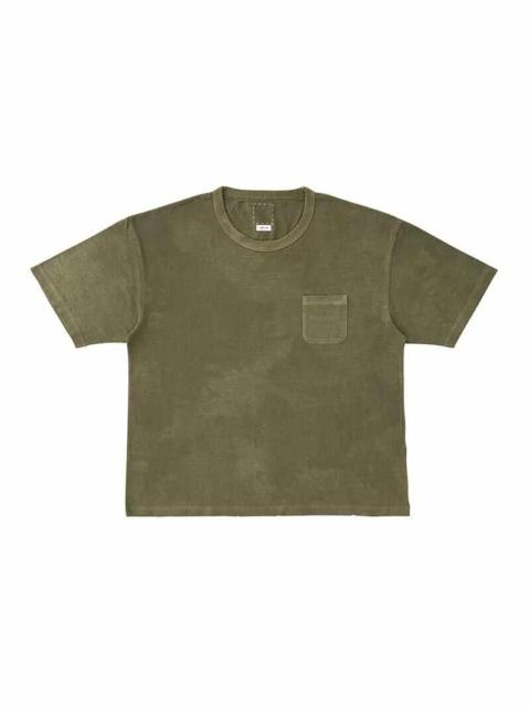 Tシャツ・カットソー VISVIM Olive green cotton Amplus t-shirt AMPLUS TEE S/S DMGD (U.D.) | Visvim Official North American