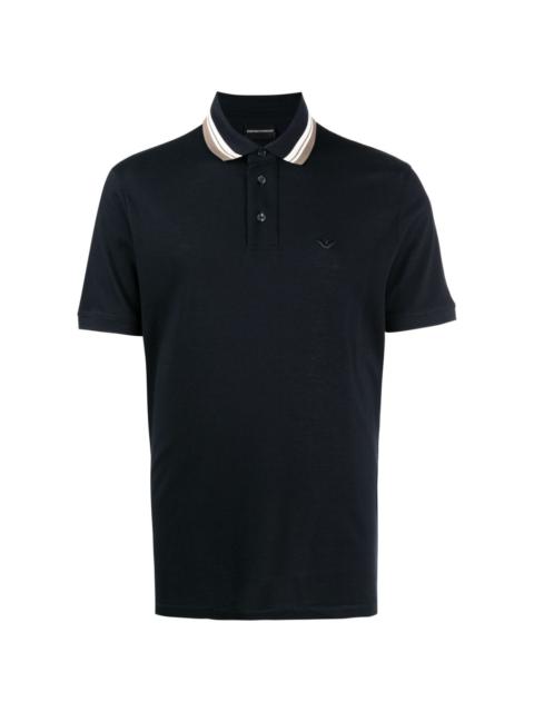 logo-embroidered cotton polo shirt