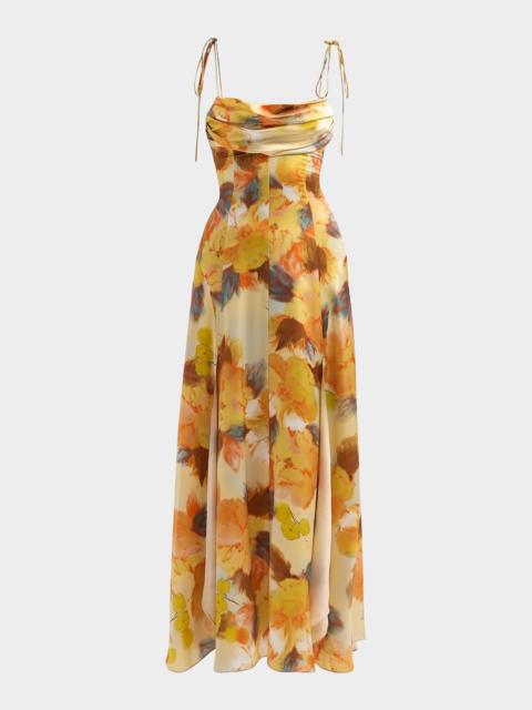 Cinq à Sept Betty Watercolor Floral Maxi Dress