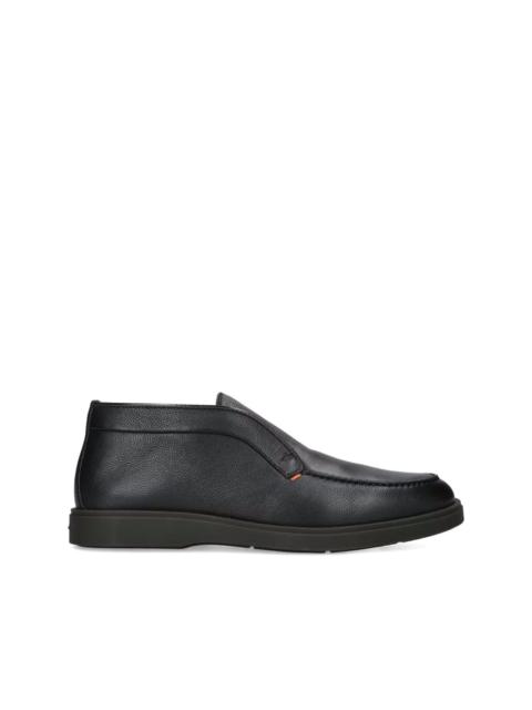 Santoni leather slip-on loafers