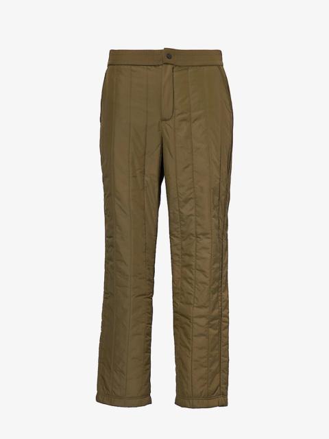 Carlyle quilted straight-leg regular-fit shell trousers