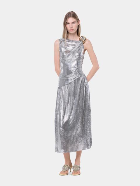 rabanne DINH VAN X RABANNE MIDI SKIRT IN SILVER MESH