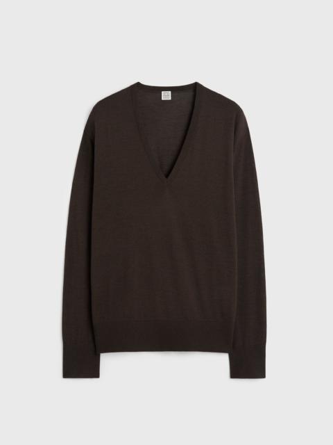 TOTEME Fine v-neck knit fondante