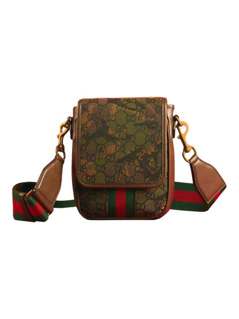 Gucci x Palace GG-P Canvas Messenger Bag With Web Shoulder Strap 'Camouflage'