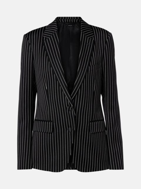 TOM FORD Pinstripe wool and cotton blazer