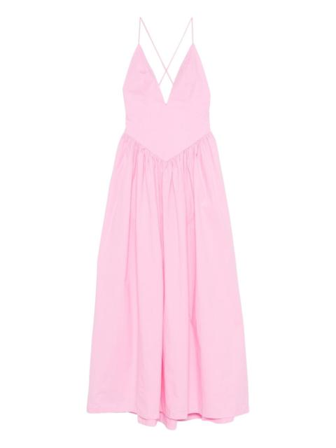 ADRIANA DEGREAS V-neck straps maxi dress