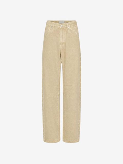 Marine Serre faded Moon-motif jeans