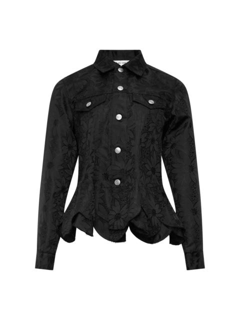 Comme des Garçons Comme des Garçons Floral Jacquard Layered Button-Up Jacket