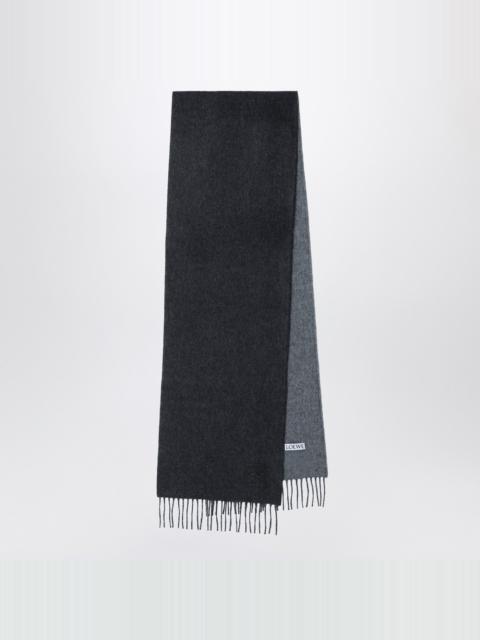 Loewe Scarf in black/grey wool and cashmere