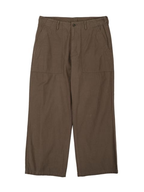 BEAMS PLUS MIL Utility Trousers Reversed Sateen Olive Brown