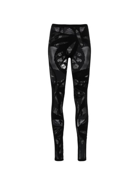 high-waist panelled leggings