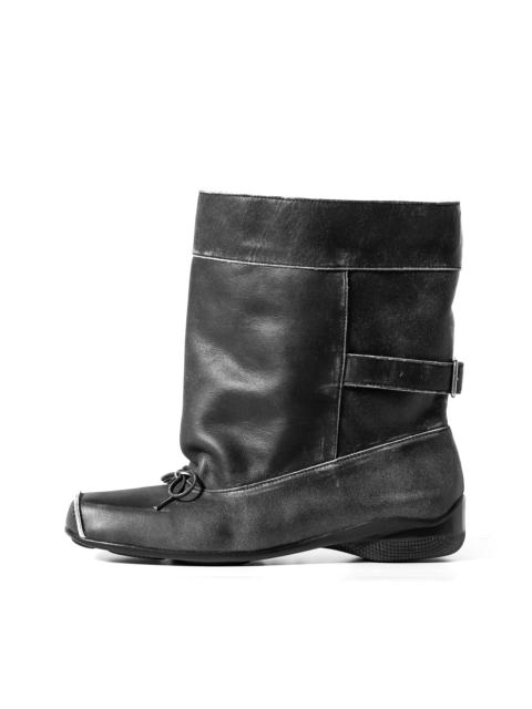 OPEN YY Burgundy Ballet Slouchy Short Boots | REVERSIBLE