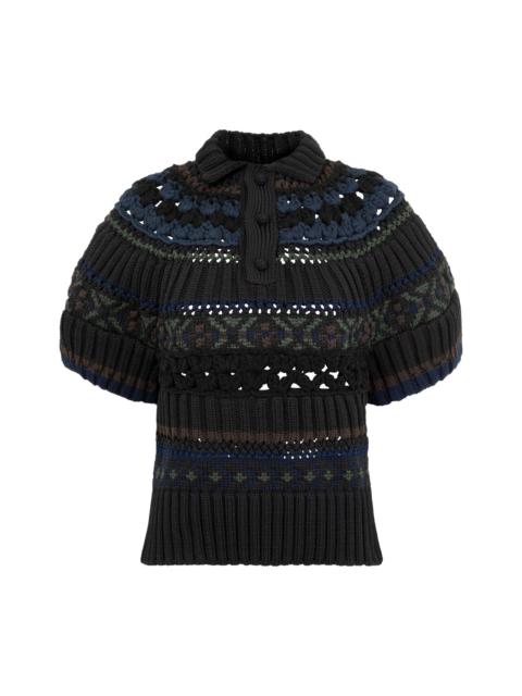 sacai MIX KNIT PULLOVER TOP