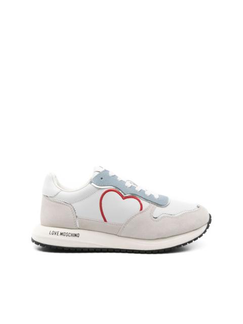 Moschino heart-embroidered sneakers