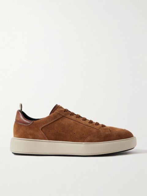 OFFICINE CREATIVE Sequel 002 Leather-Trimmed Suede Sneakers Tan