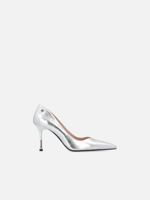 PINKO LAMINATED POINTED NAPPA LEATHER SHOES WITH HEEL