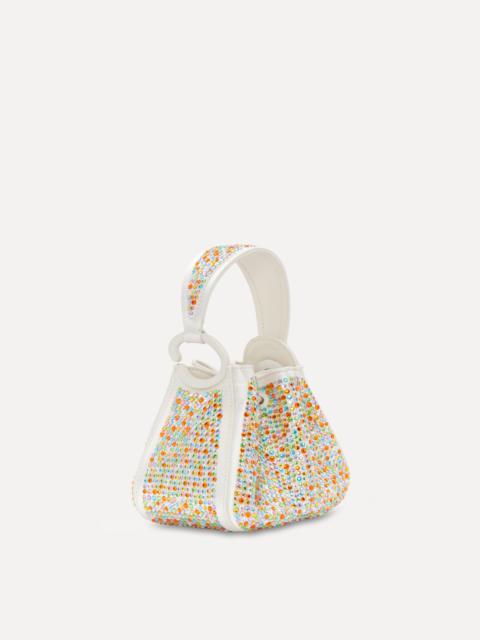Oscar de la Renta NANO CONFETTI PAVE O HANDLE BAG