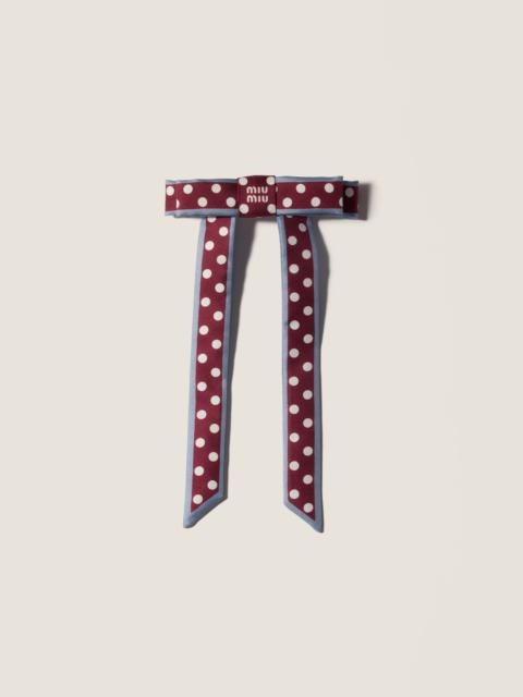 Miu Miu Twill hair clip