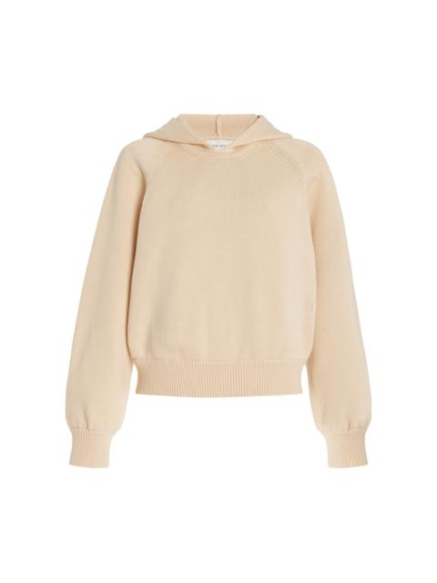 Park Hooded Knit Cotton Sweater neutral