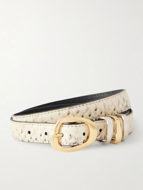AMANU Tugela snake-effect leather belt Snake print