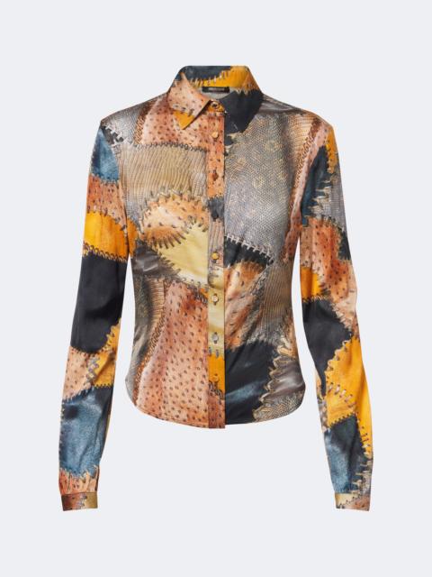 Roberto Cavalli Trompe l’œil silk shirt