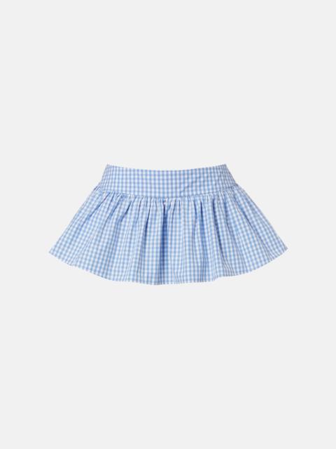SHUSHU/TONG Gathered gingham cotton skort