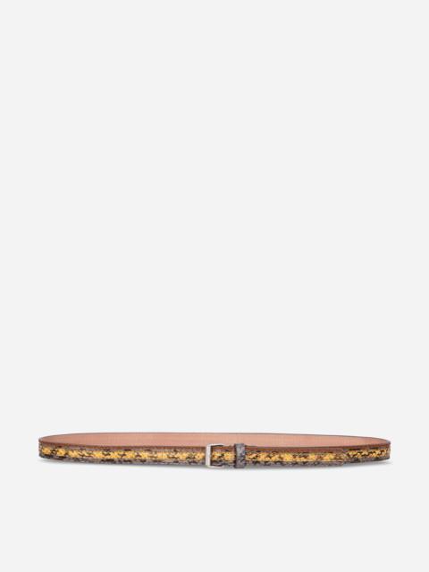 Dries Van Noten Printed Leather Belt Multicolor