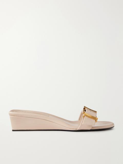 KHAITE Manhattan Buckled Leather Sandals