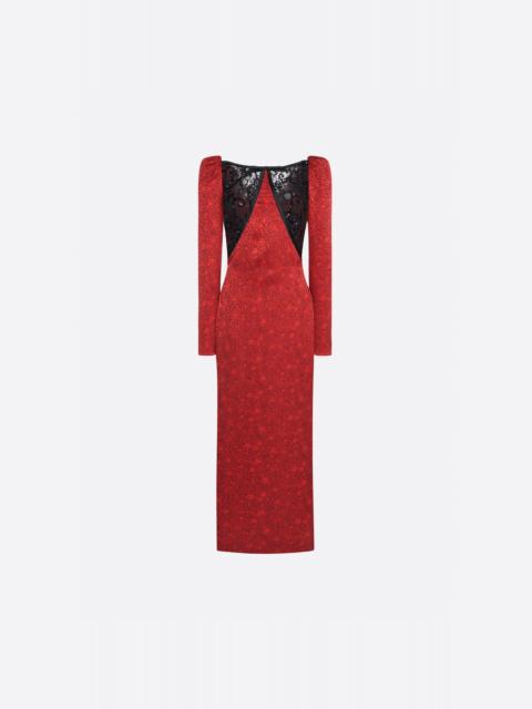 Alessandra Rich JACQUARD EVENING DRESS