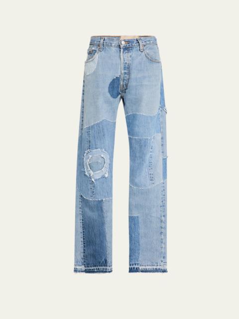 GALLERY DEPT. Men's Multi-Panel Straight-Leg Jeans