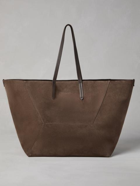 Brunello Cucinelli Suede shopper bag with monili