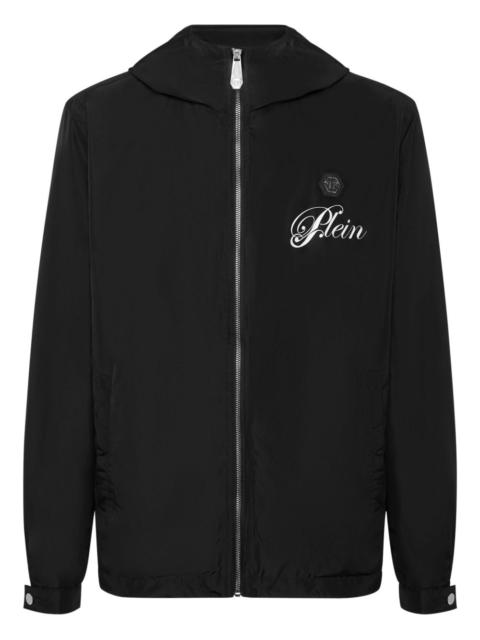 PHILIPP PLEIN hooded logo-print windbreaker