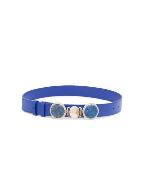 GABRIELA HEARST Grange Stone Belt in Navy Leather