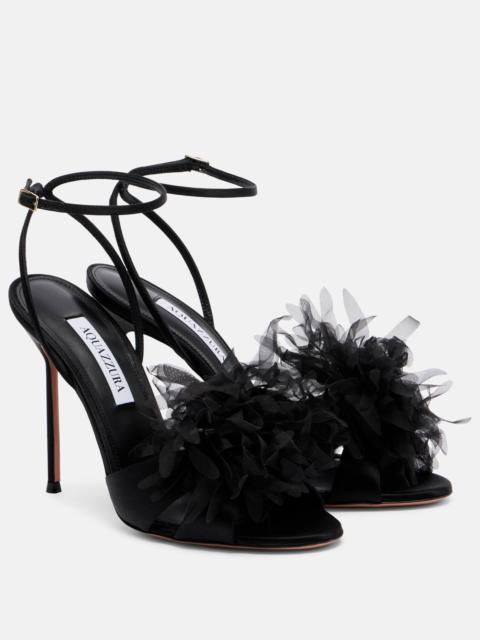 AQUAZZURA Poème 105 satin slingback sandals