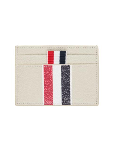 Thom Browne Beige Single Card Holder