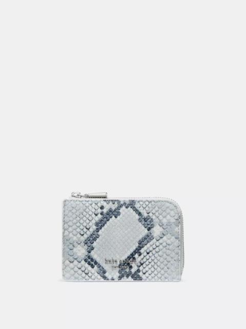 kate spade Snake Embossed Mini Zip Card Case