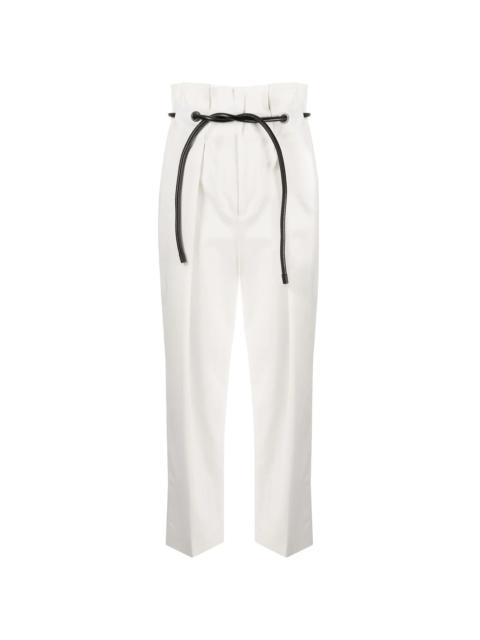 paperbag-waist cropped trousers