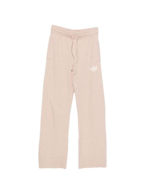 adidas logo-embroidered drawstring track pants